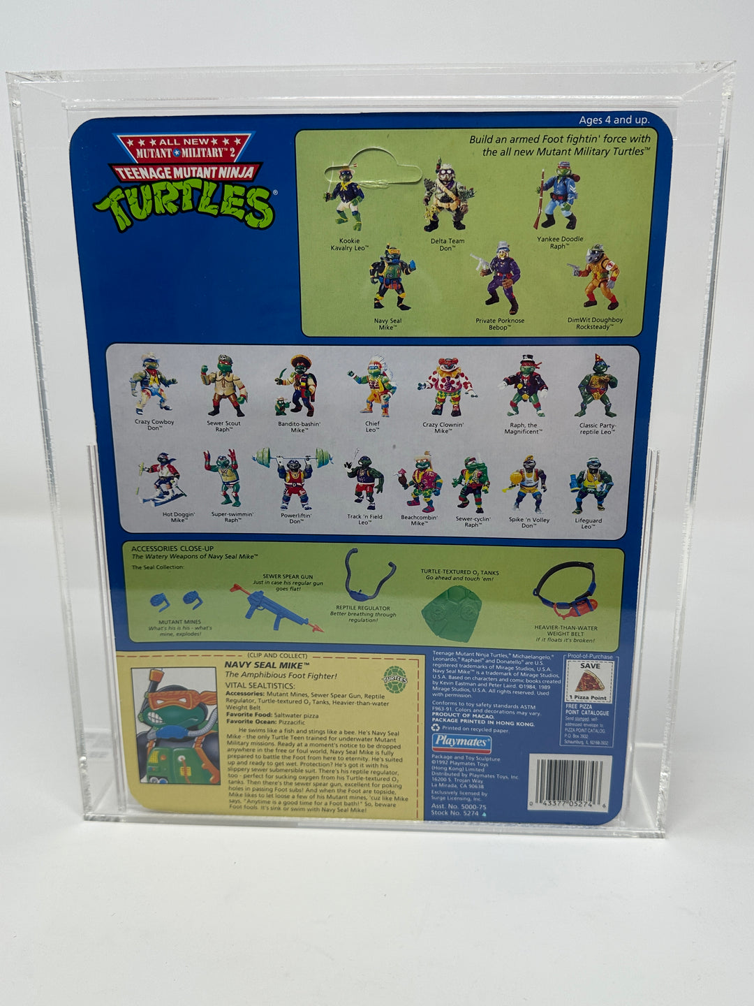 1992 TMNT Military Mutant Navy Seal Mike (CAS 85)
