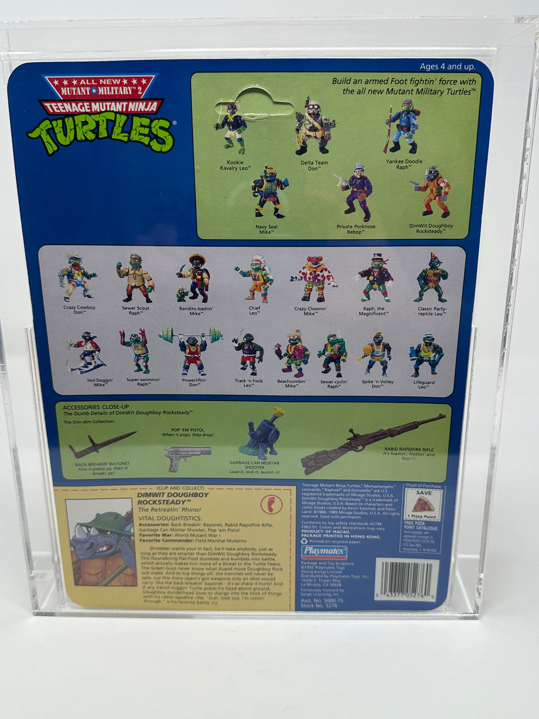 1992 TMNT Dimwit Doughboy Rocksteady (CAS 85)